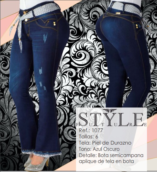 Jeans para dama ref 1077