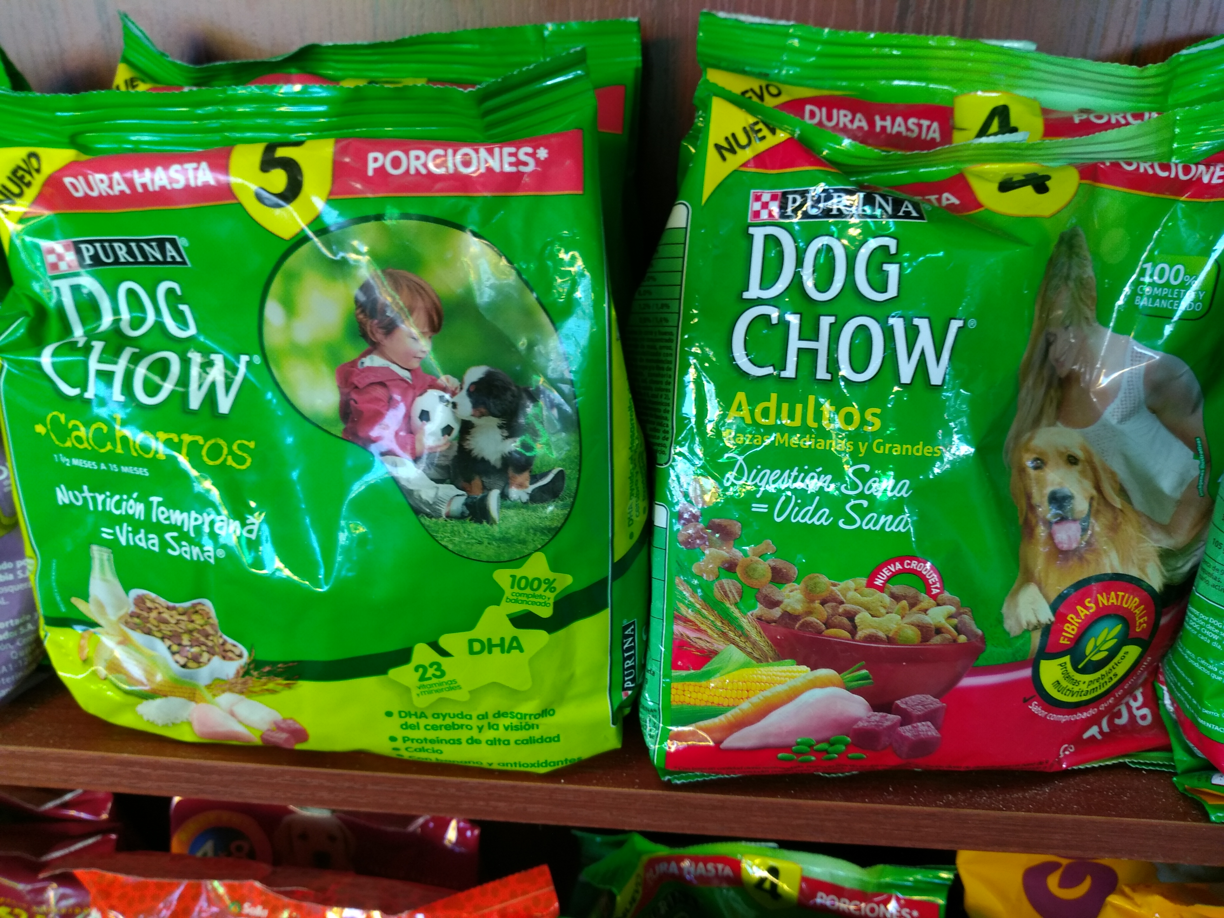 Comida para perro DoG chow cachorro y adulto x100g