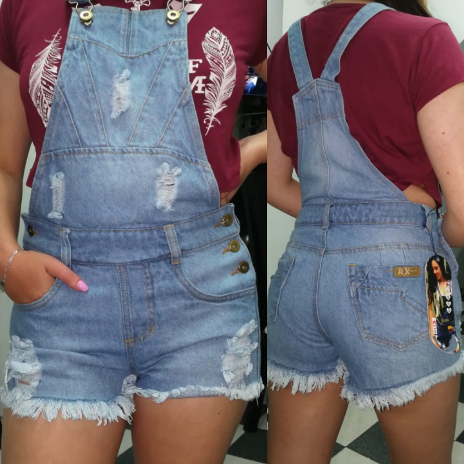 Braga shorts en jean para dama