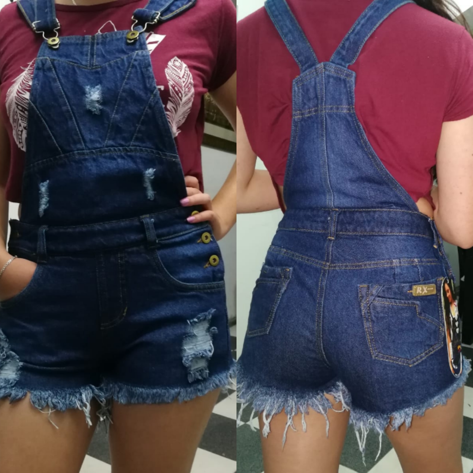 Braga shorts para dama en jean