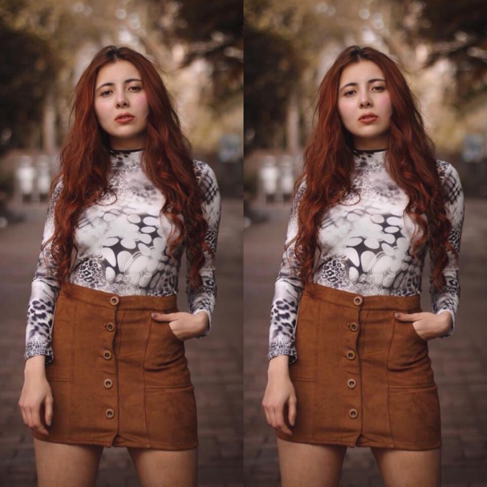 Falda en gamuza para dama