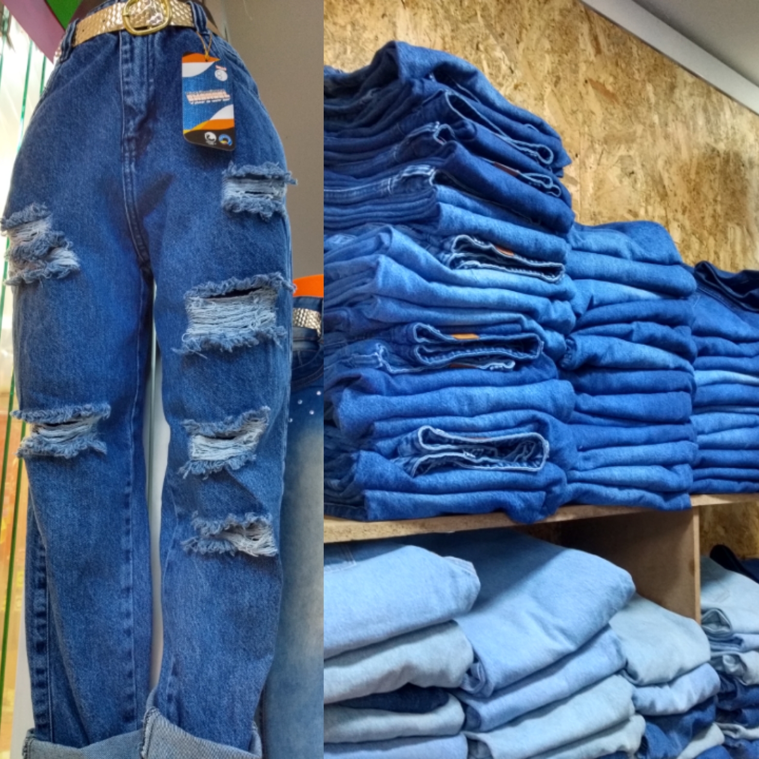 Jean boyfriend para dama