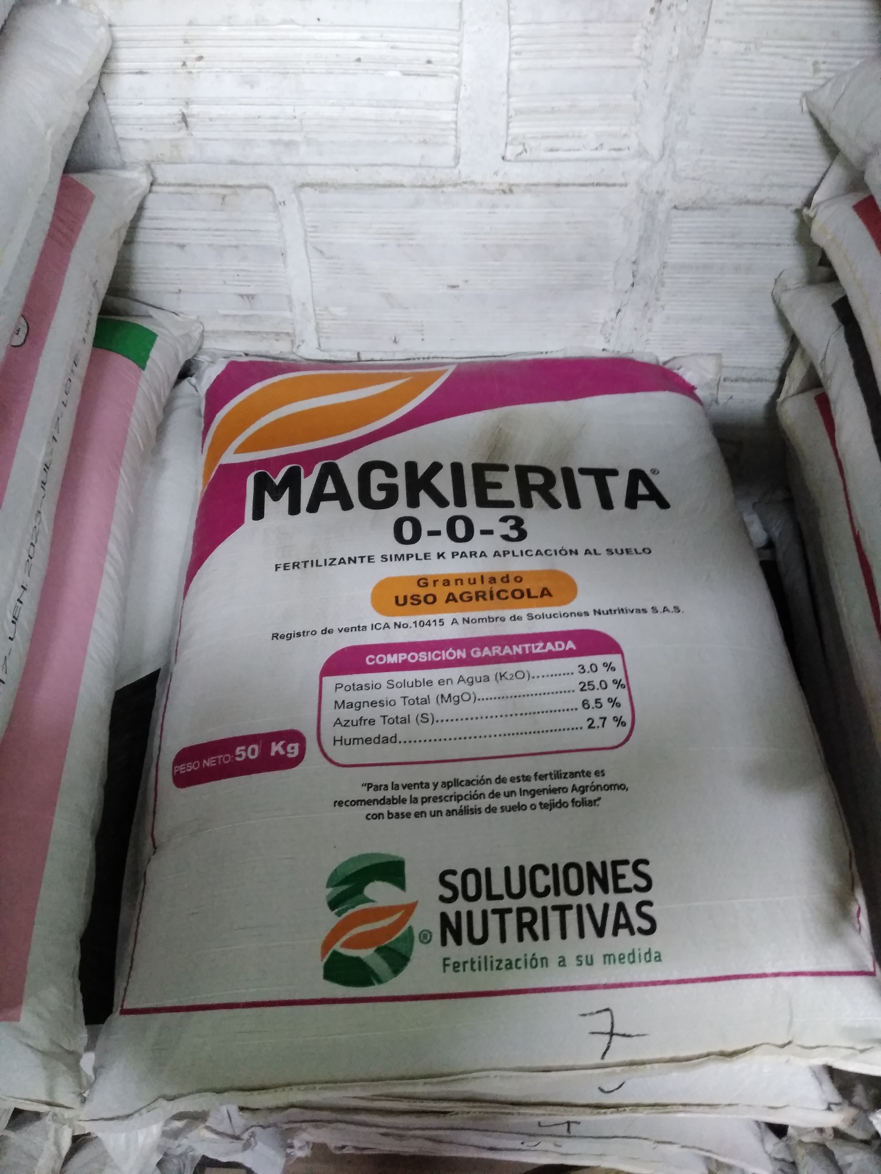 Sulfato de magnesio granulado