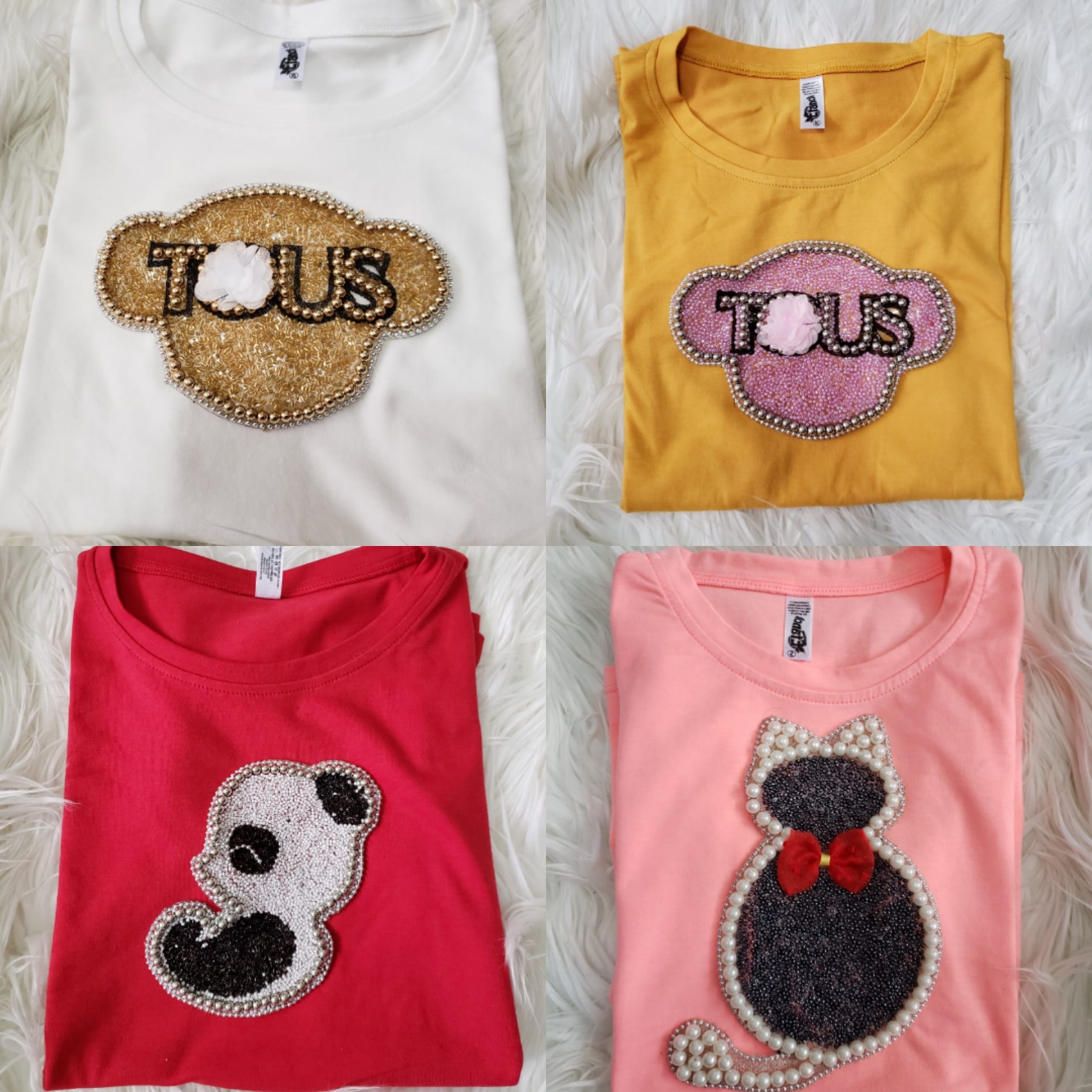 Camiseta con apliques para dama