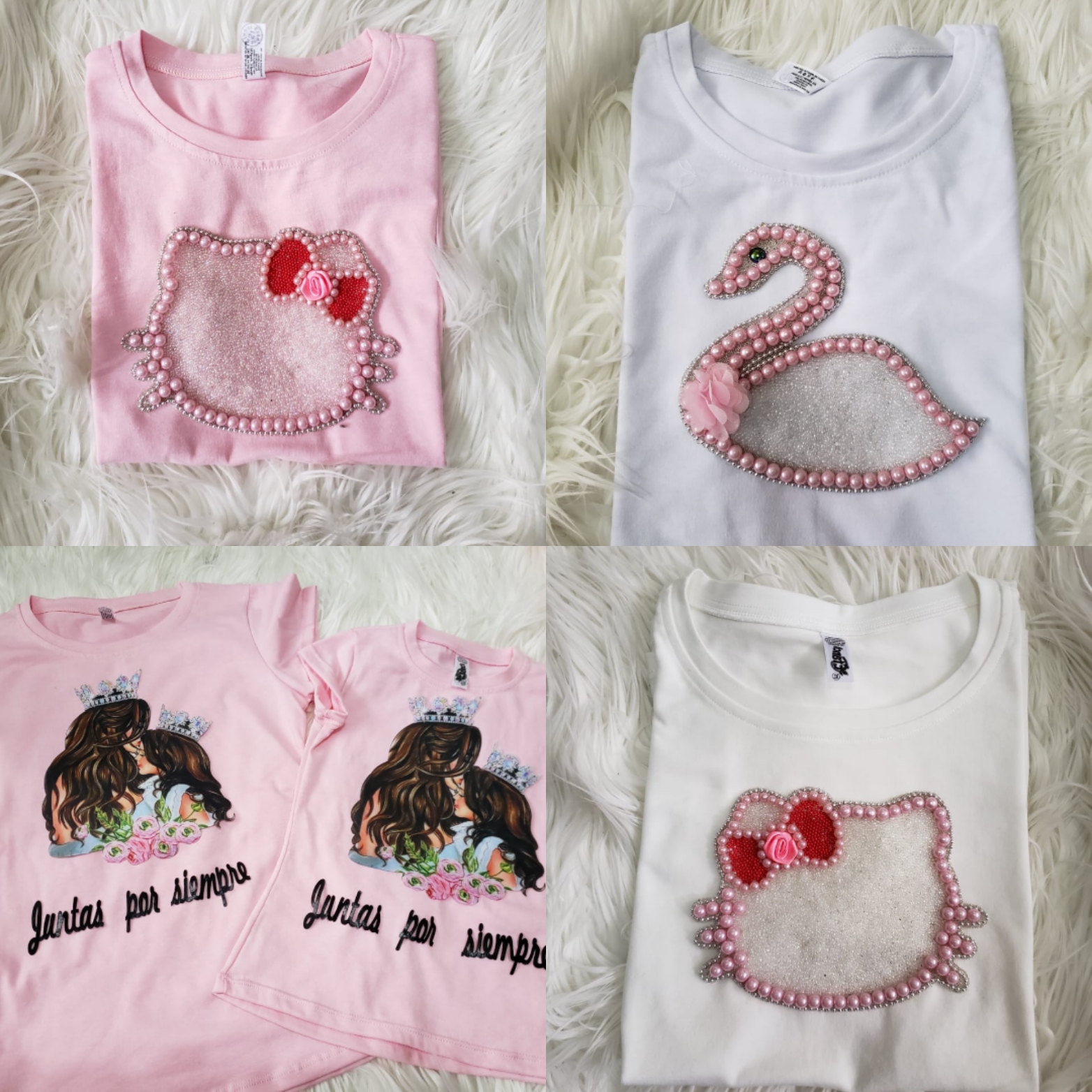 Camiseta para niña con apliques