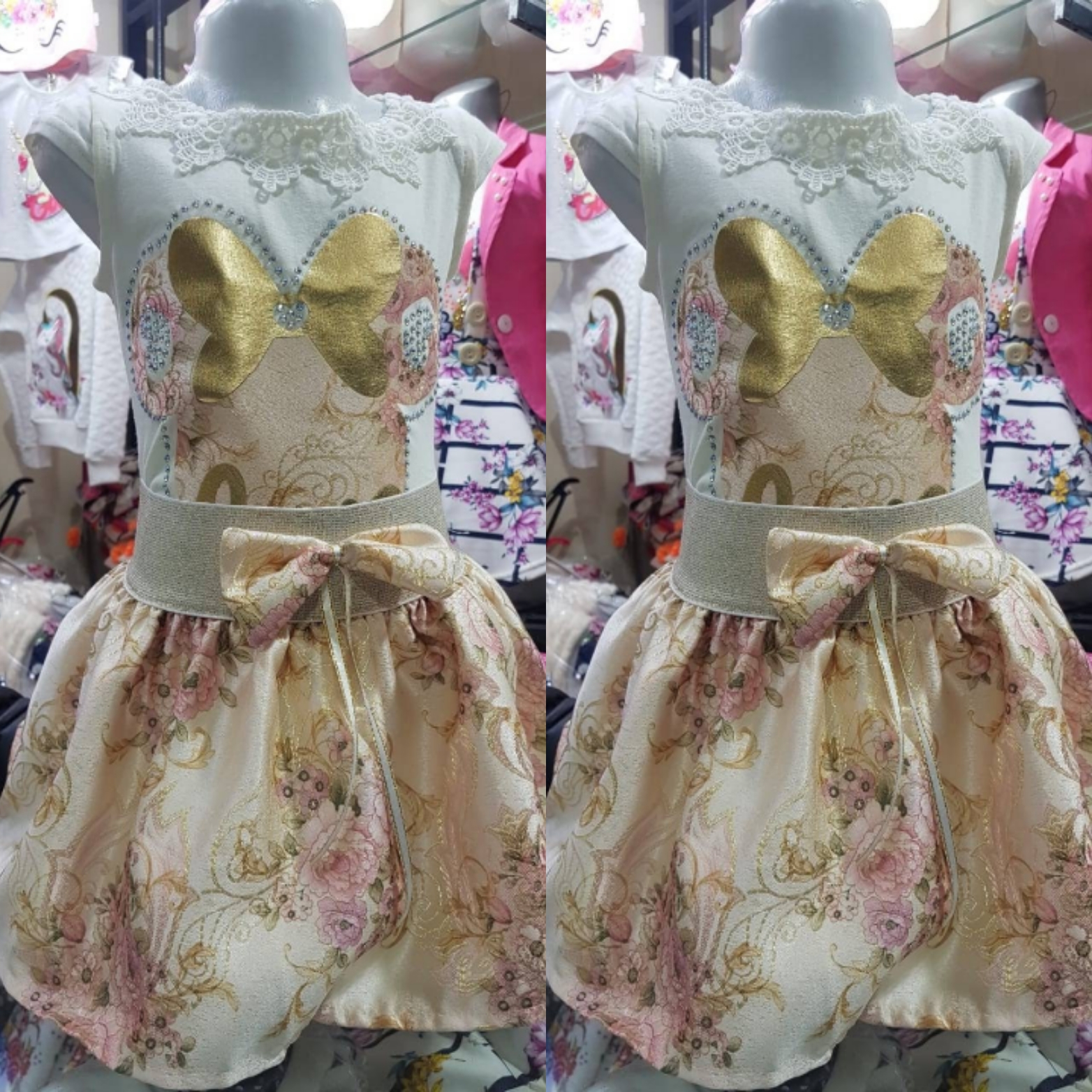 Conjunto de blusa y falda para niña de la talla 4 a la 16