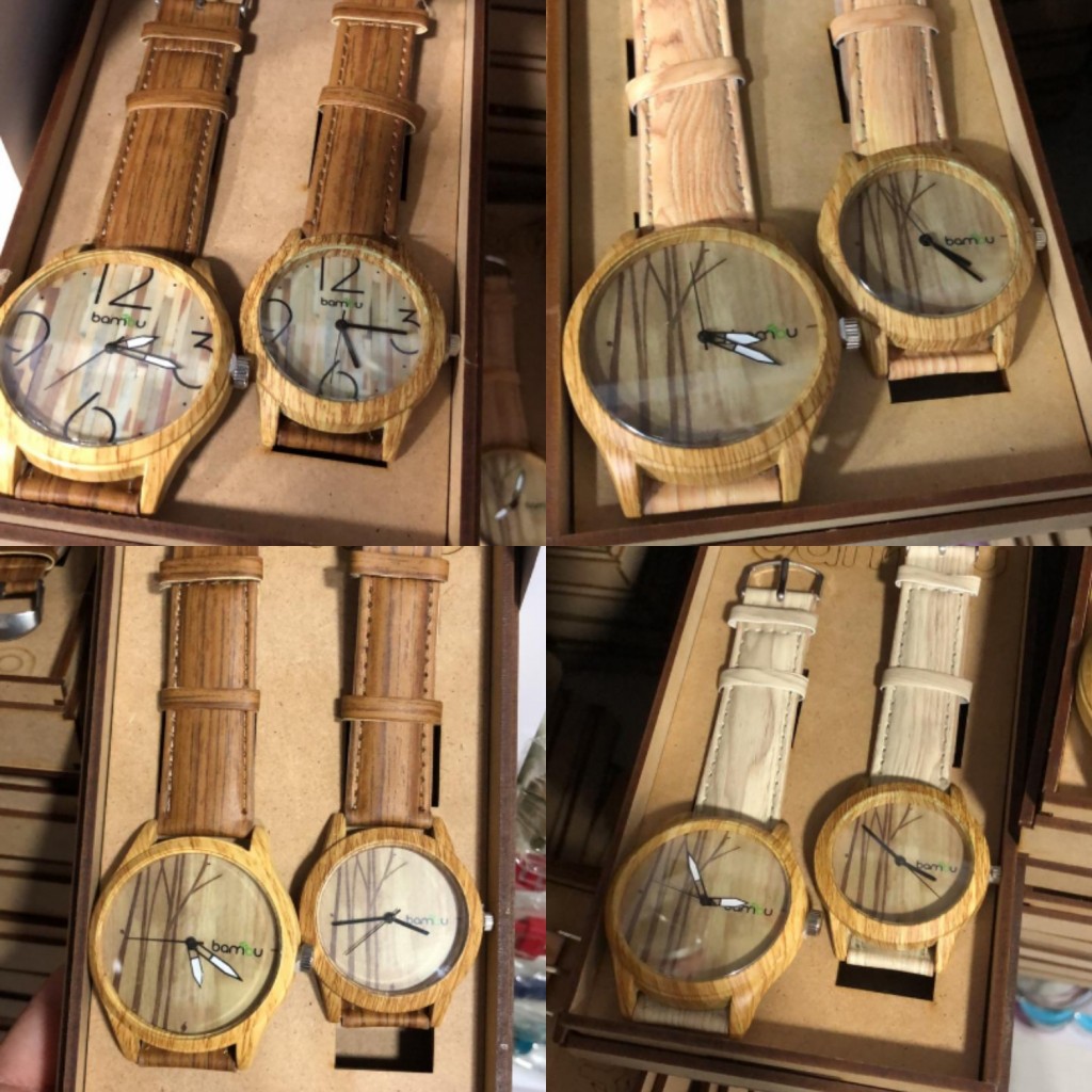 Reloj cuplé imitación madera para para pareja