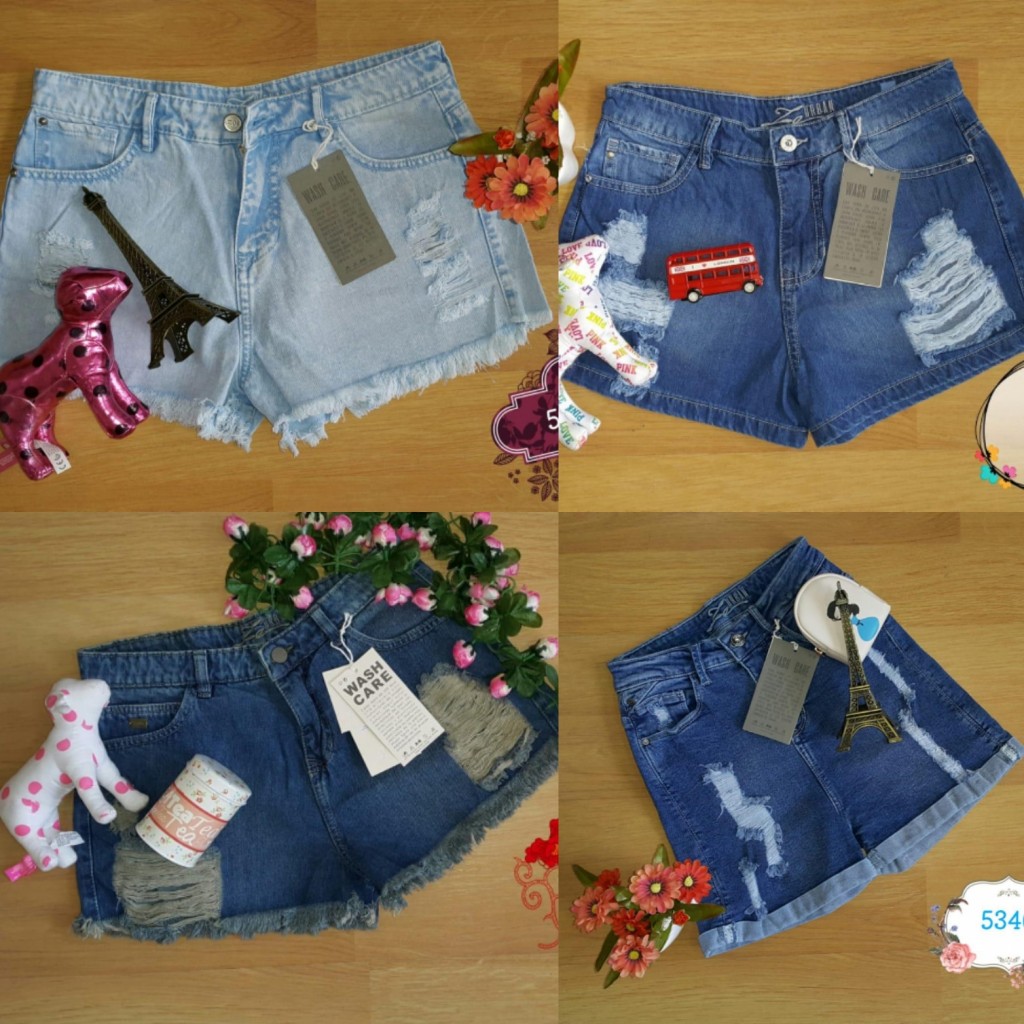 Shorts en jean importados para dama