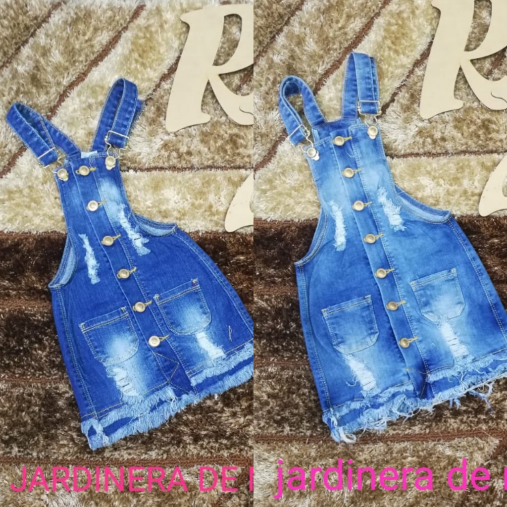 Jardinera en jean para dama