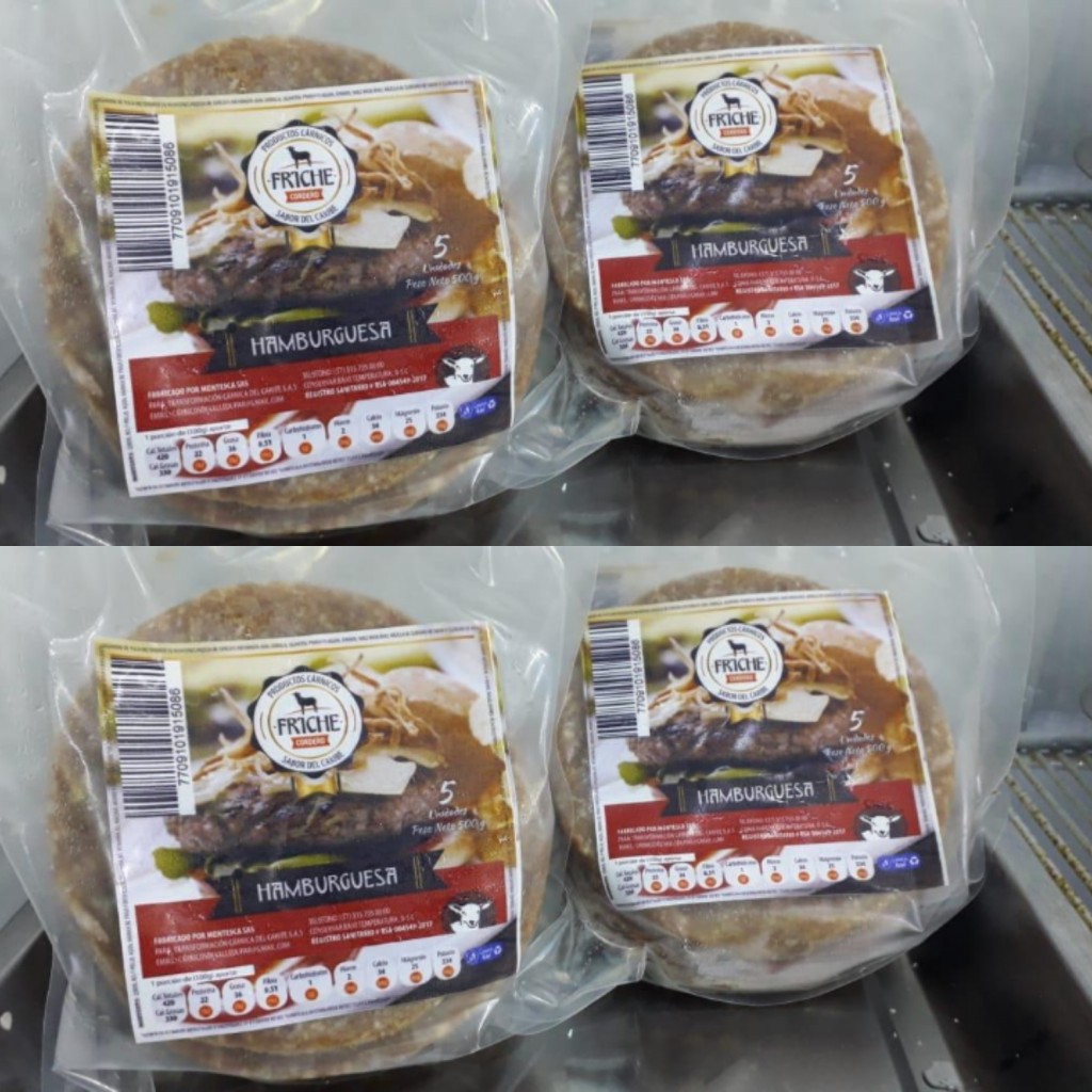 Hamburguesa ranchera friche sabor Caribe × 500gr 5 uds aprox