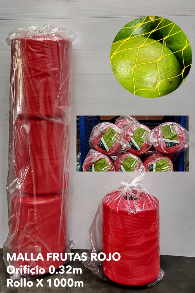 Malla frutas Rojo