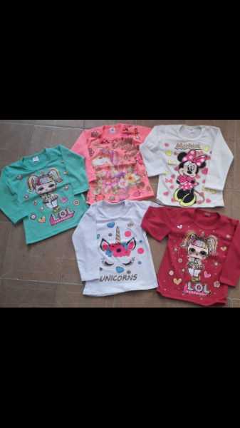blusa manga larga para niña