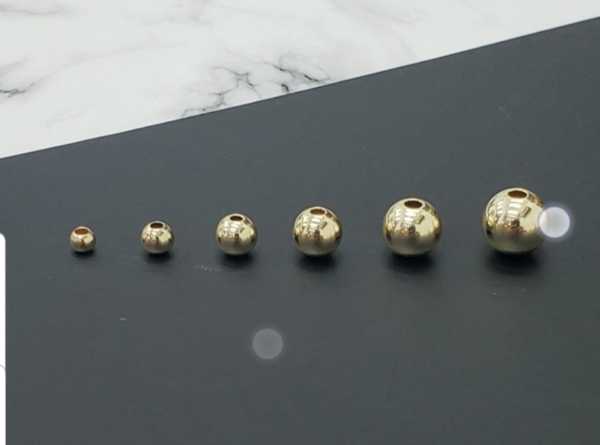 Balines en oro laminado 4mm (garantizado)