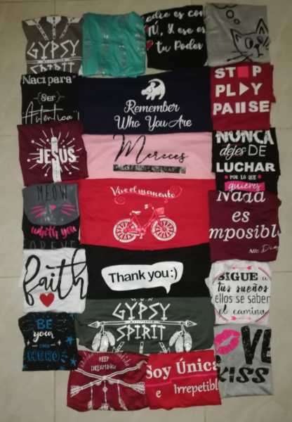 Camisetas dama con lindos mensajes