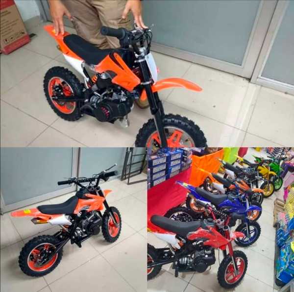 Espectaculares motos nuevas a gasolina para niños.