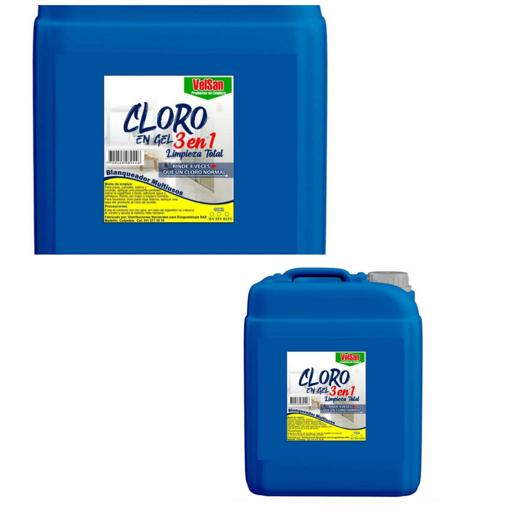 Cloro en gel x 20 litros