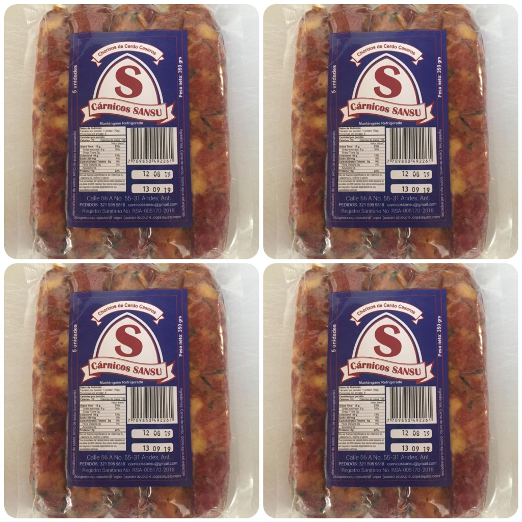 Chorizos caseros cerdo 480g/5unid