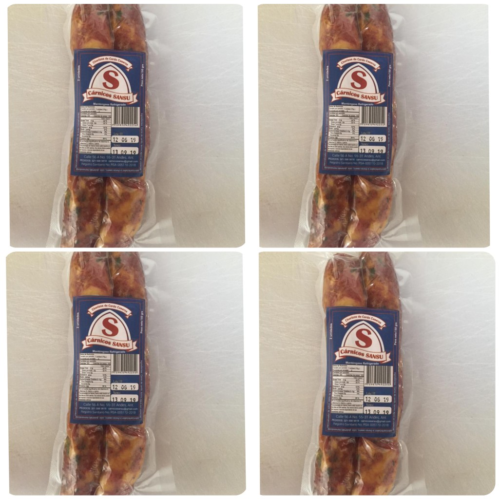Chorizos caseros cerdo 150g/2unid