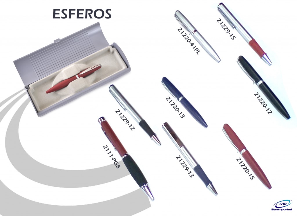 Esferos elegantes, publicitarios, personalizables, estuche en Aluminio