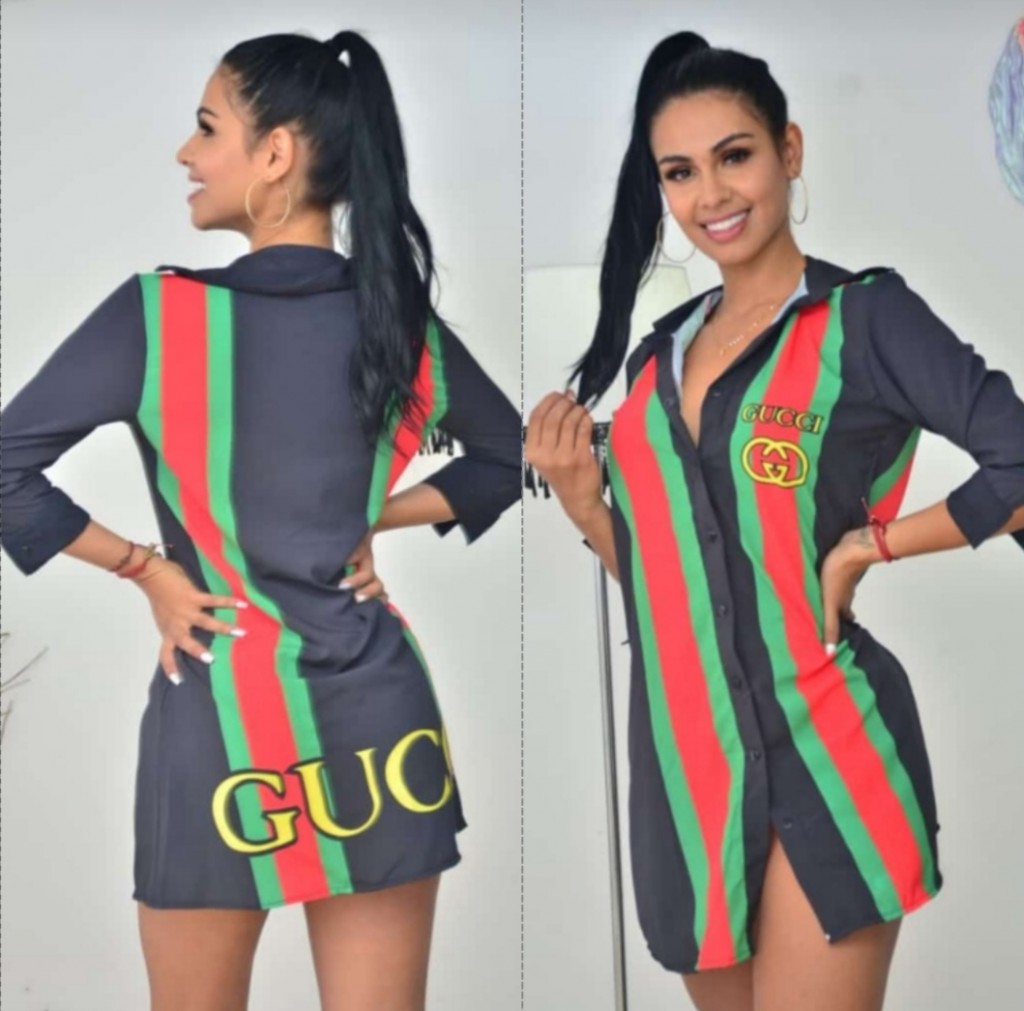 Blusa vestido Gucci en tela cosmopolita para dama
