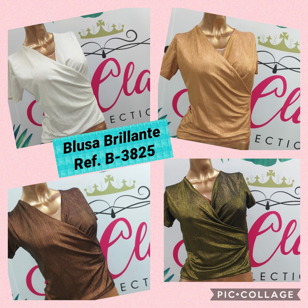 Blusa brillante para dama