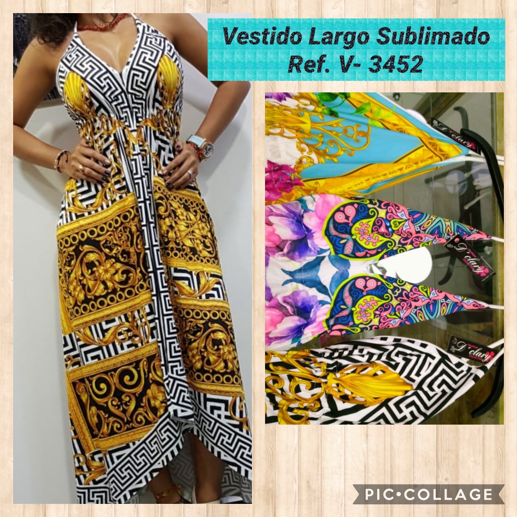 Vestido largo sublimado