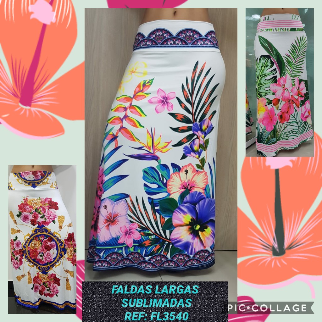 Faldas largas sublimada para dama