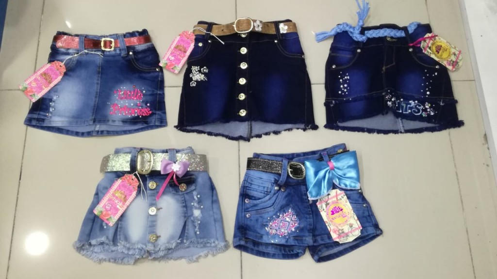 Falda jean para niña