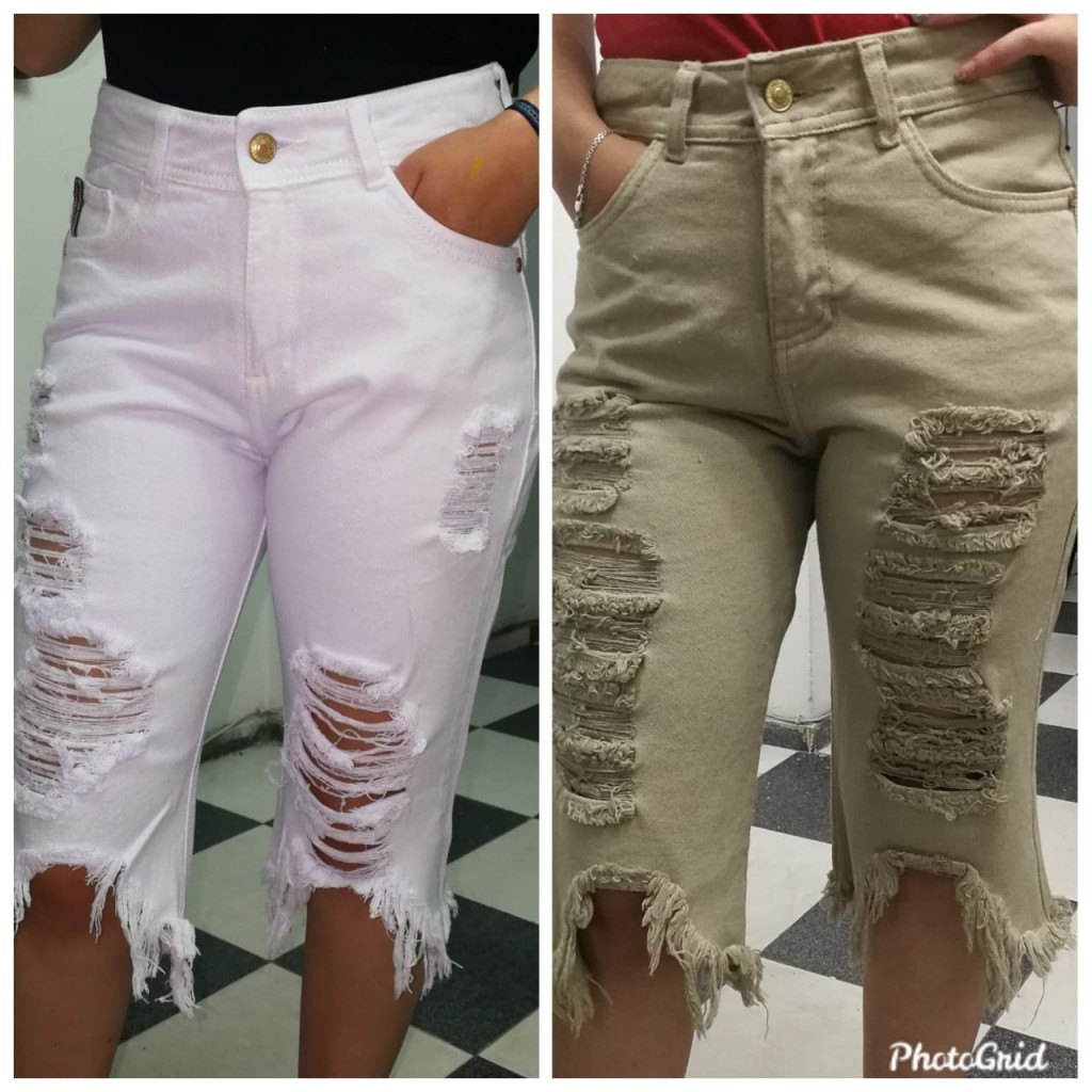 Pantalón Capri en jean para dama