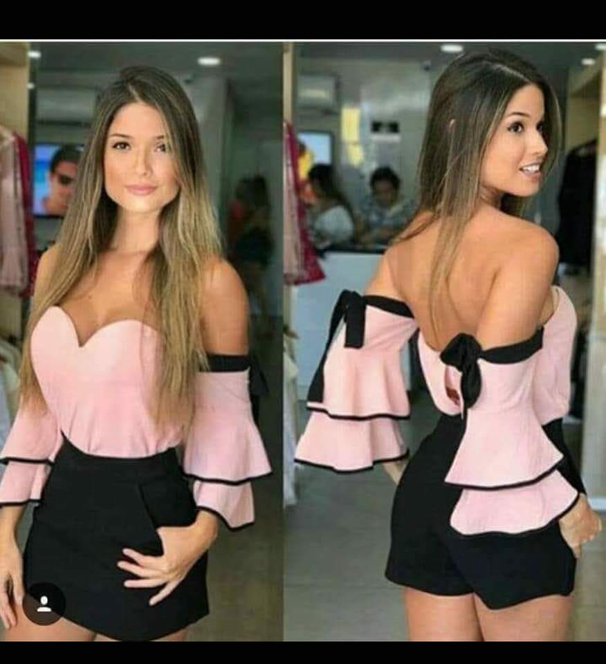 Conjunto falda shorts en vengalina y blusa en popelina dama