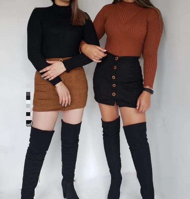 Falda gamusa dama