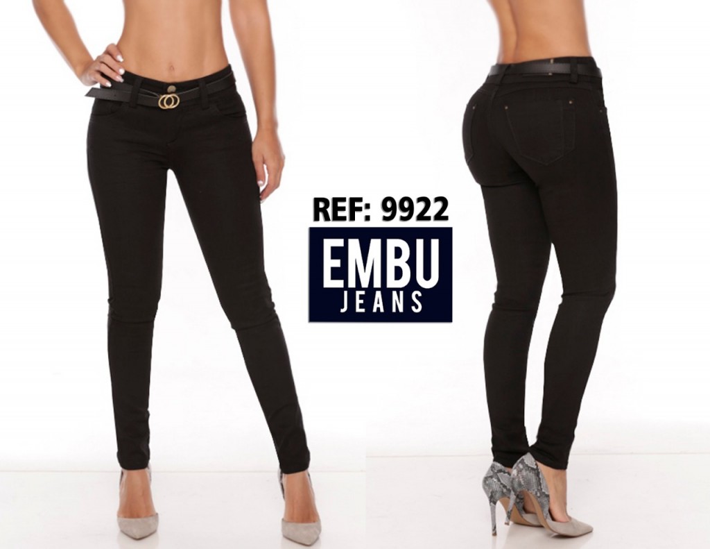 Jeans negro de Dama Embu Jeans