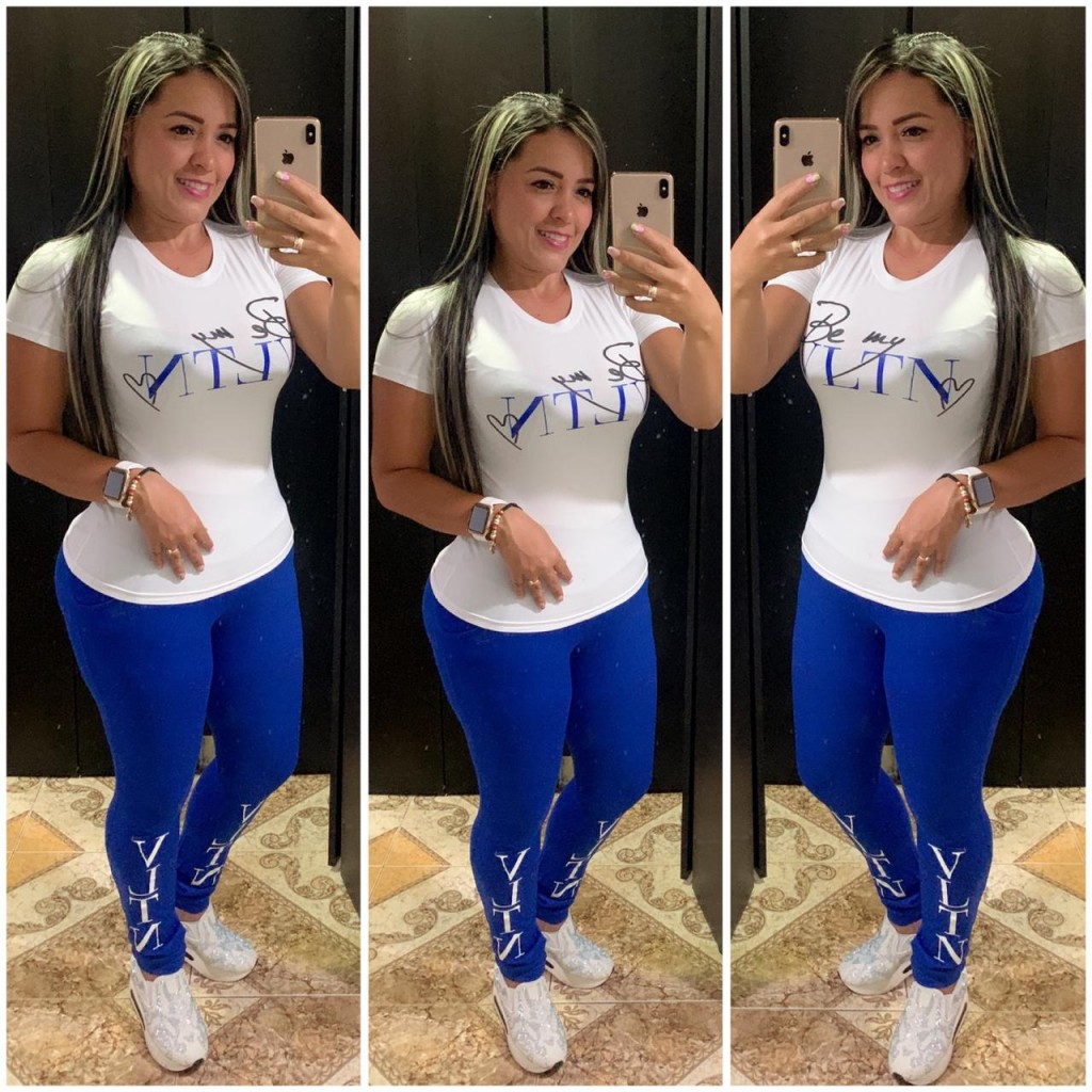 Conjunto deportivo licra y blusa dama
