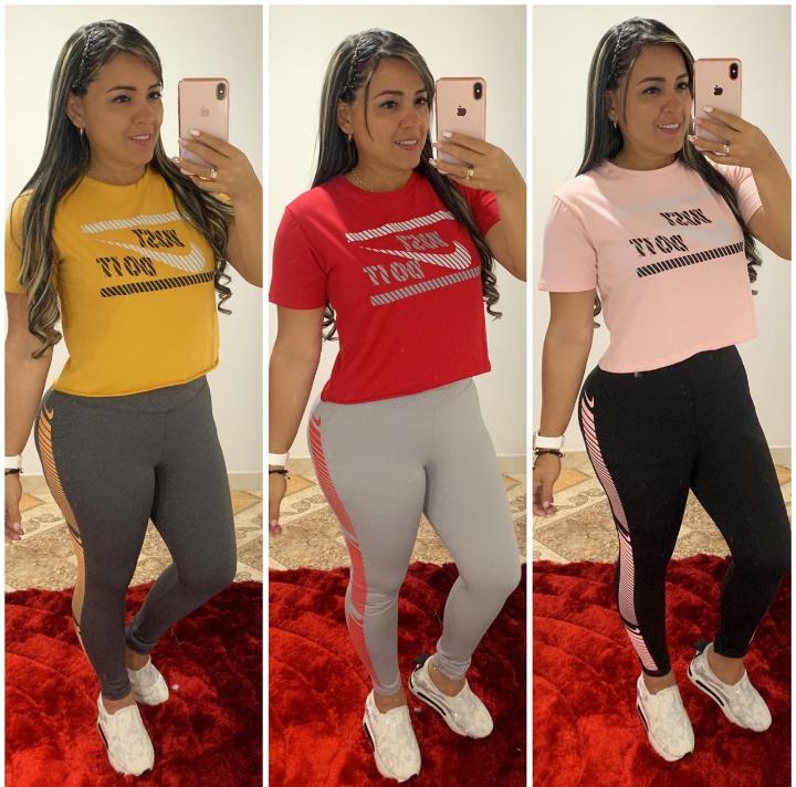 Conjunto deportivo blusa y licra dama