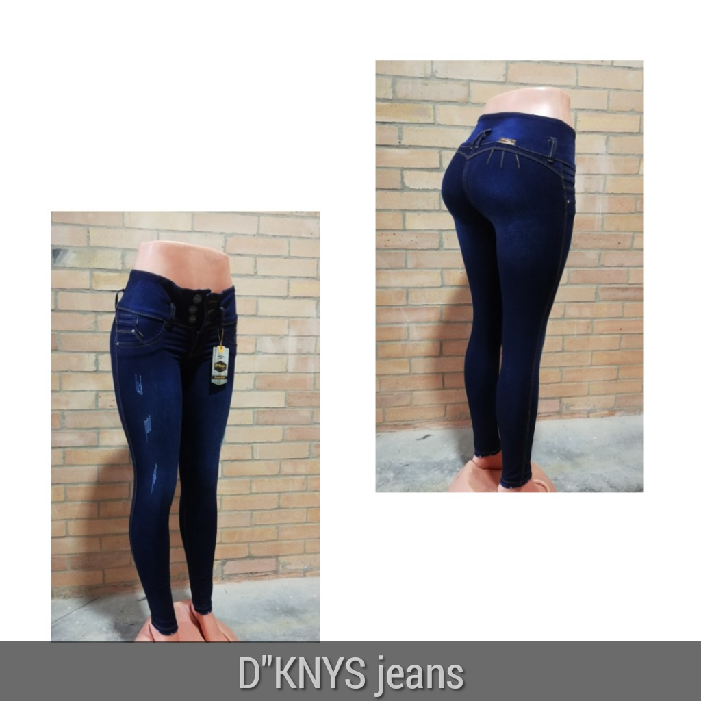Jean tres botones dama