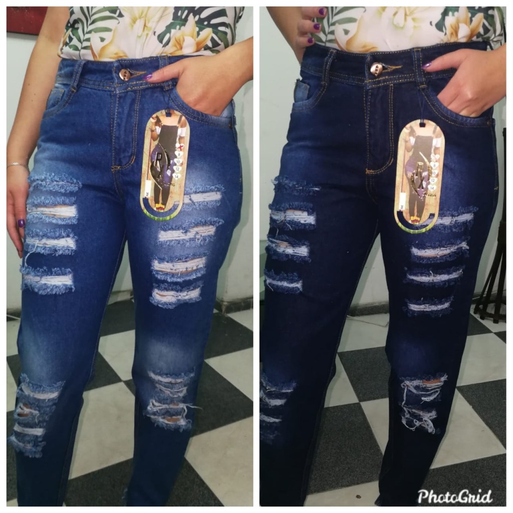 Jean Boyfriend un botón dama