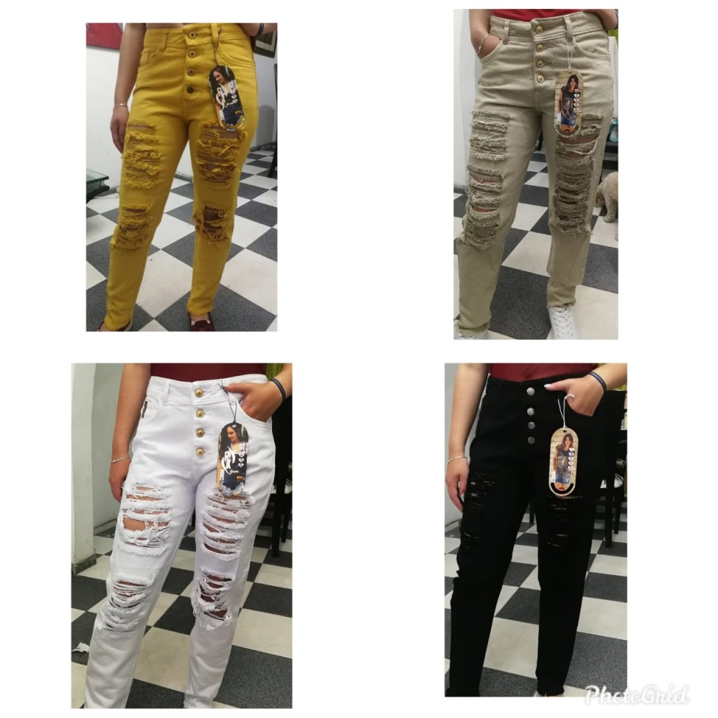 Jean boyfriend colores dama