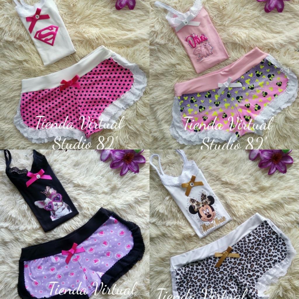 Pijama en shorts para dama