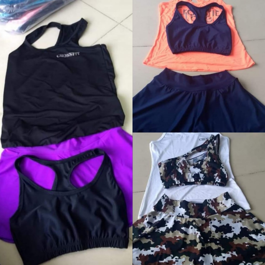 Conjunto deportivo 3 piezas para dama en tela fría