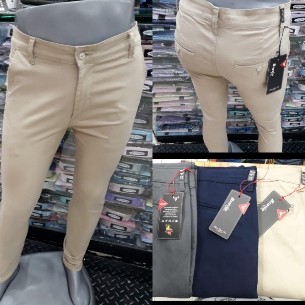 Pantalón Dril licrado para hombre