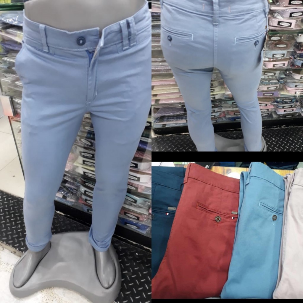 Pantalón dril licrado para caballero