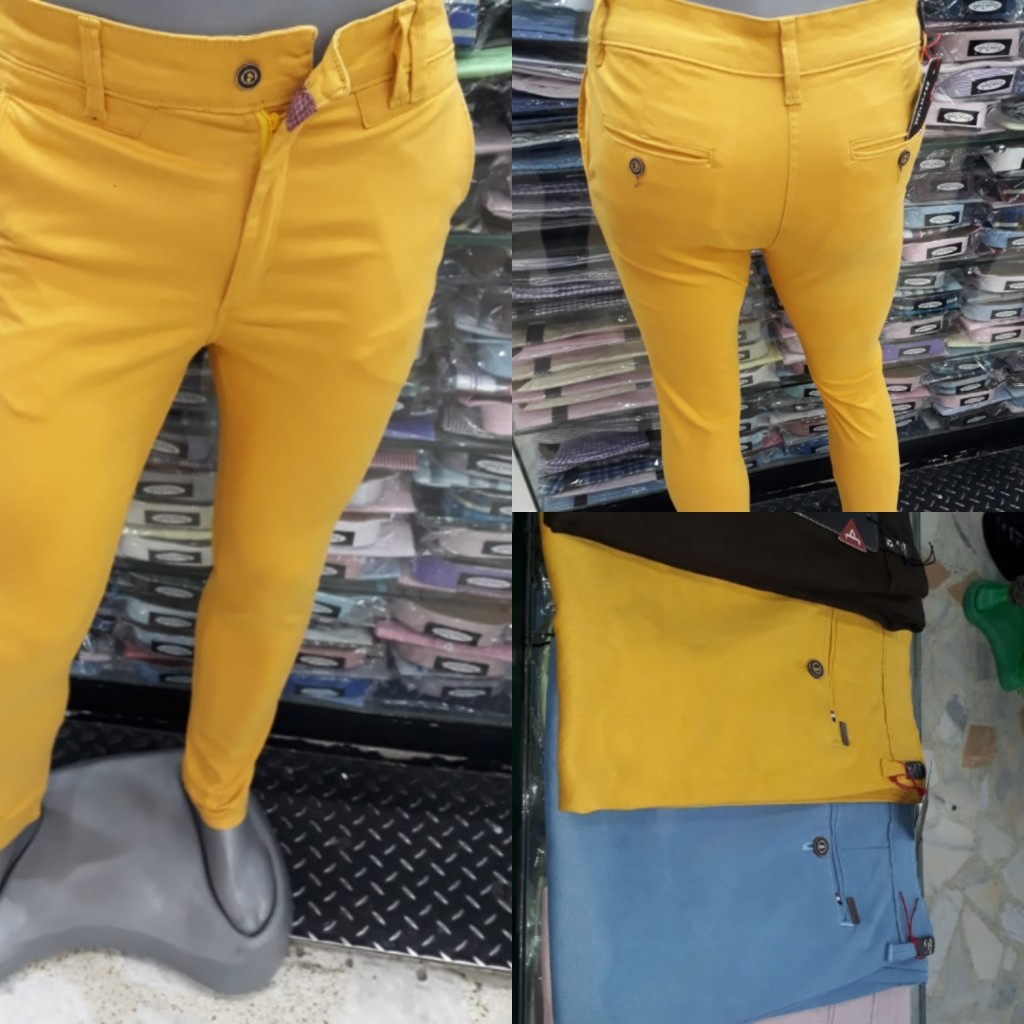 Pantalón dril licrado para caballero