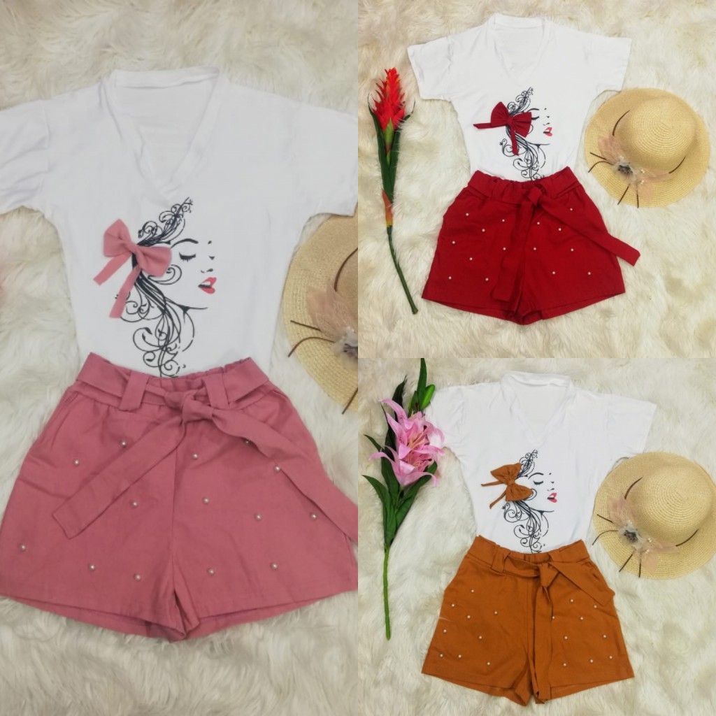 Conjunto muñeca shorts en tela vengalina dama