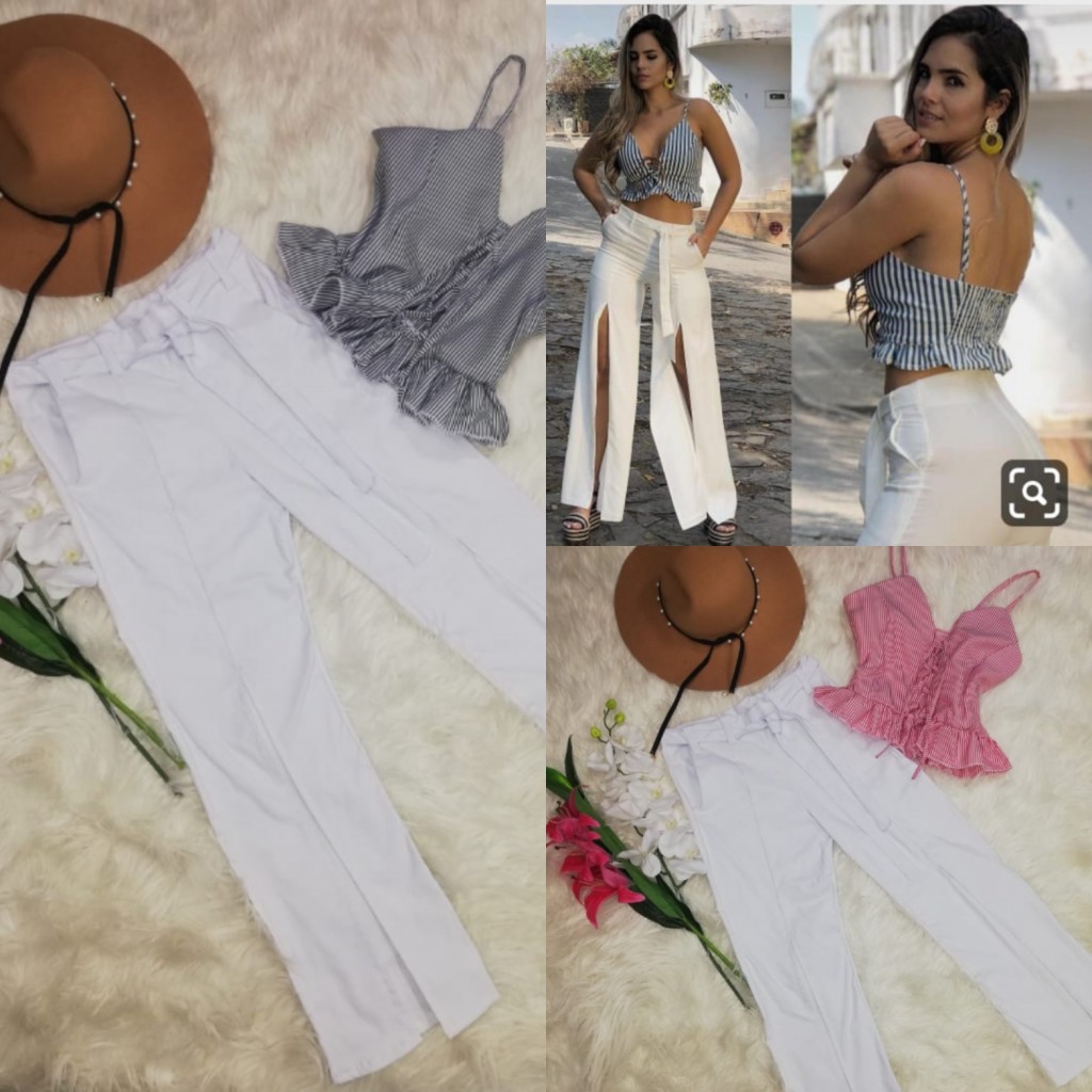 Conjunto pantalón en vengalina y blusa en dracon dama