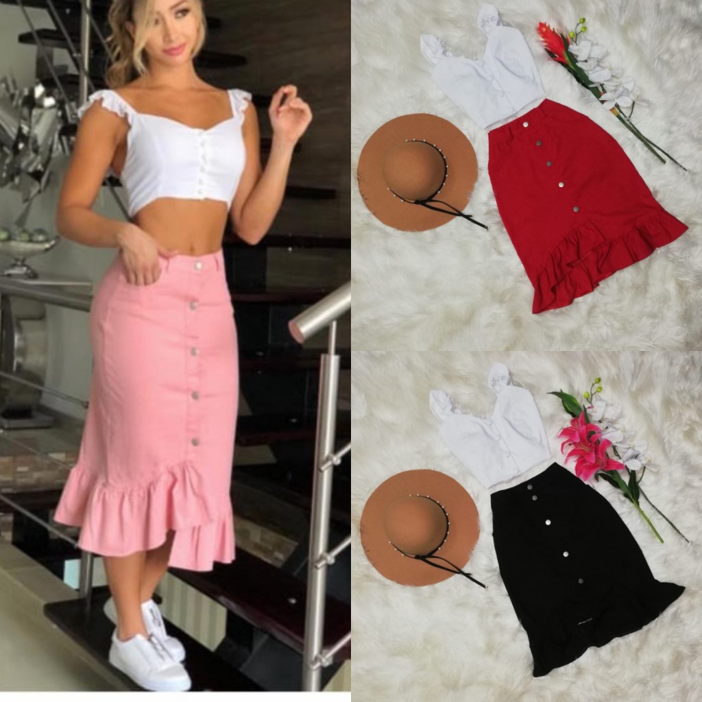 Conjunto falda y blusa en vengalina dama