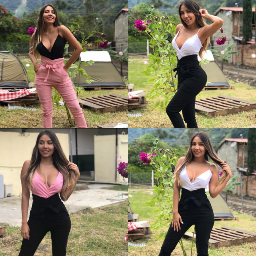 Conjunto de pantalón en vengalina y blusa talla única dama