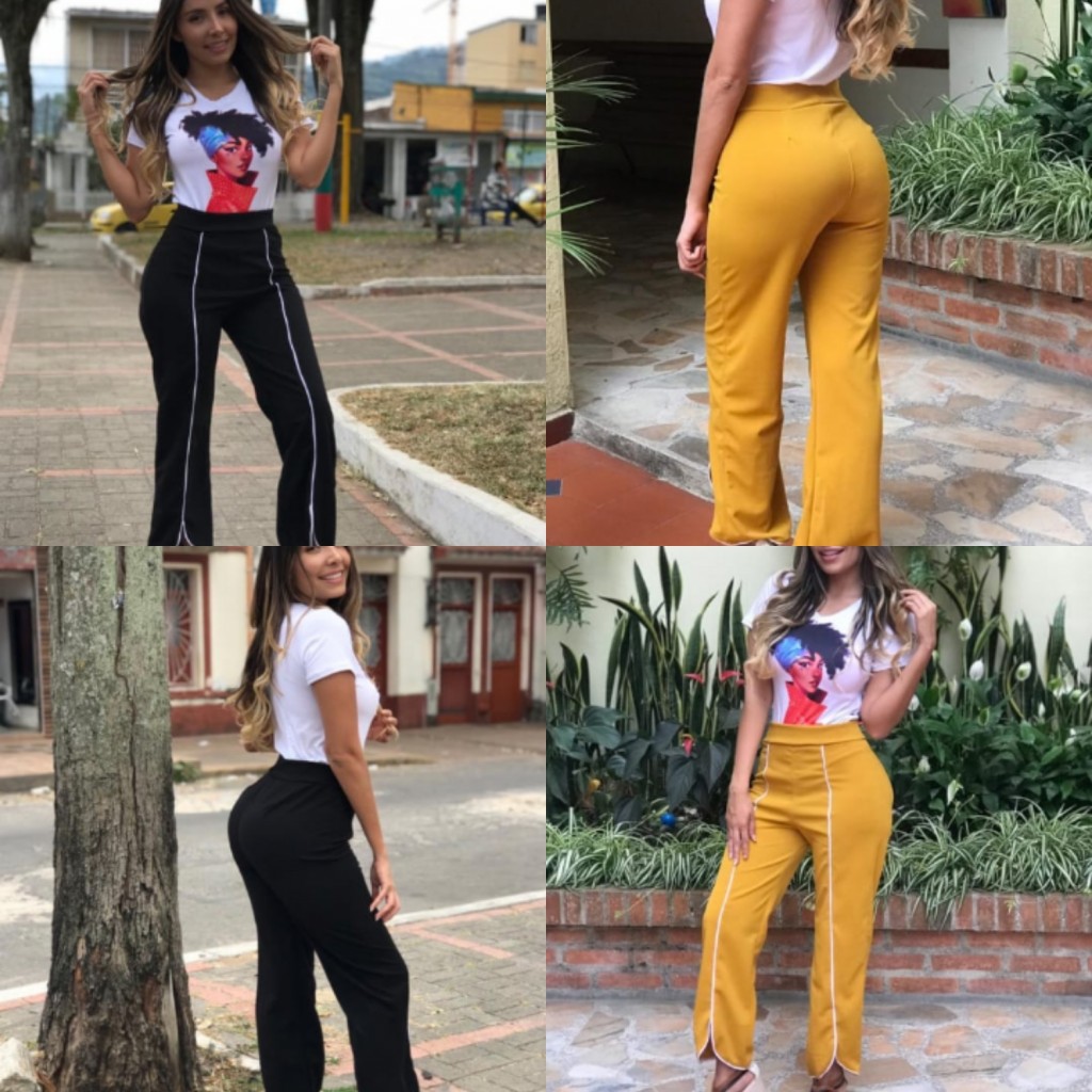 Conjunto pantalón y blusa talla única dama