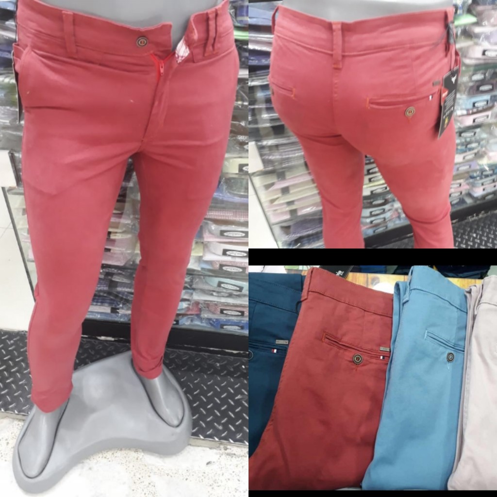 Pantalón dril licrado para caballero