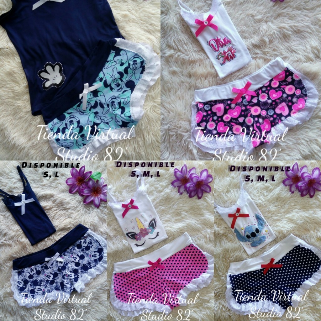 Pijama en shorts dama