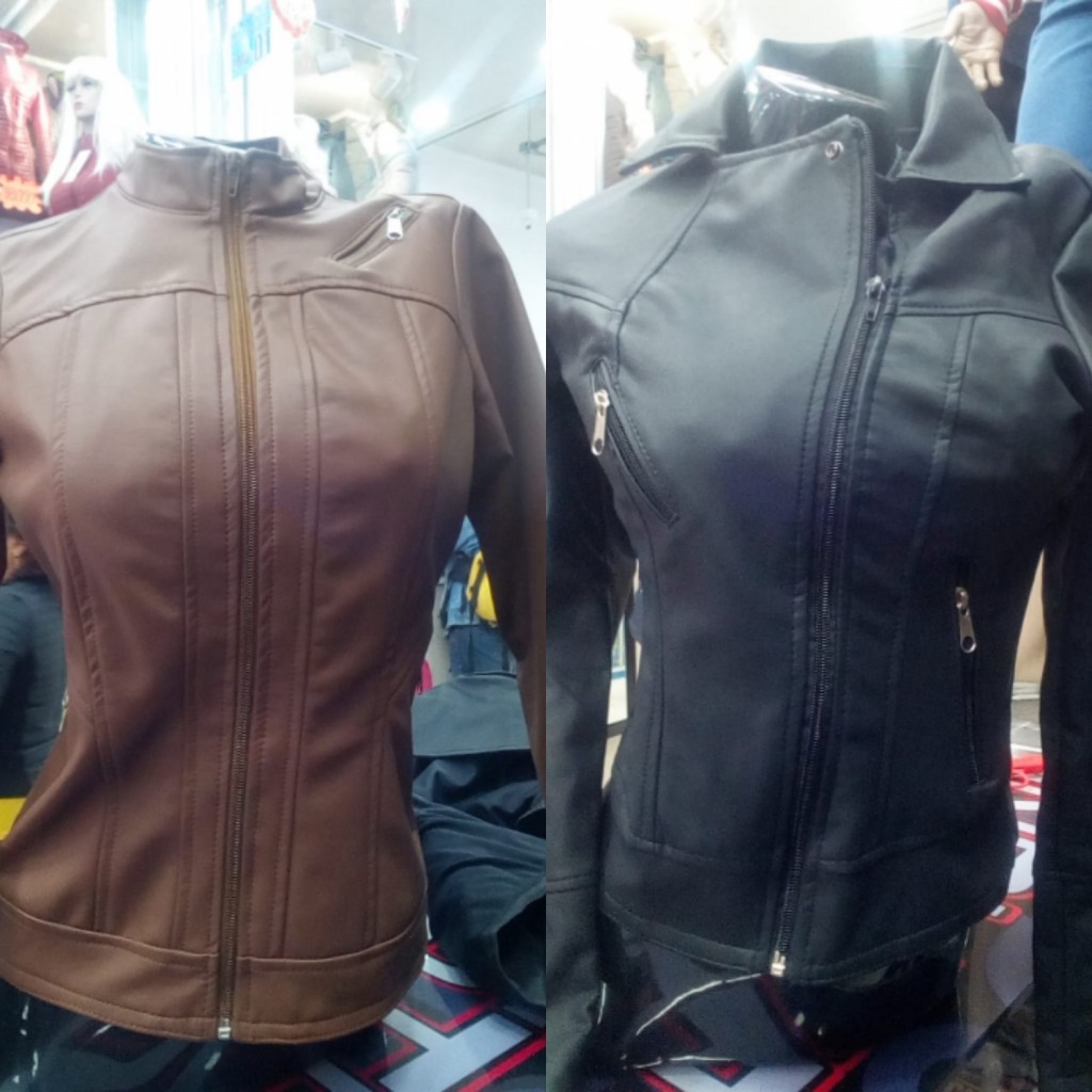 Chaqueta en cuero tex dama